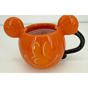 Disney Parks 2025 Halloween Mickey Mouse Pumpkin Coffee Mug NEW
